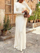 Sacred Dream Open Back Textured Long Dress